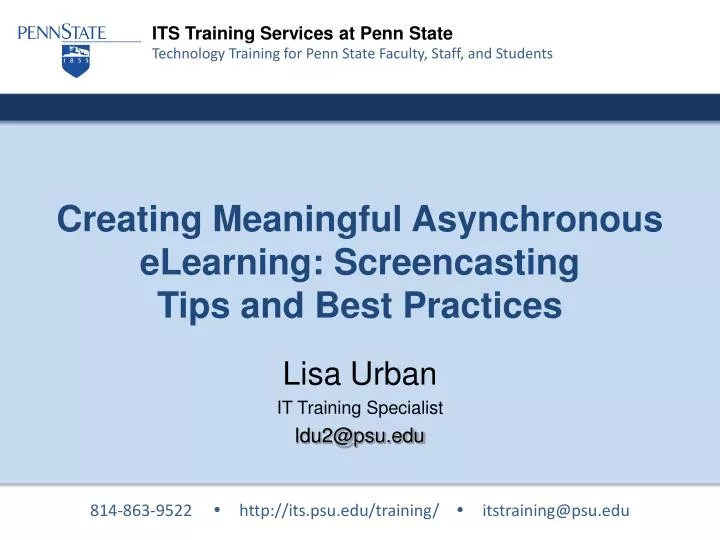 creating meaningful asynchronous elearning screencasting tips and best practices