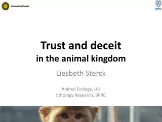 Trust and deceit in the animal kingdom