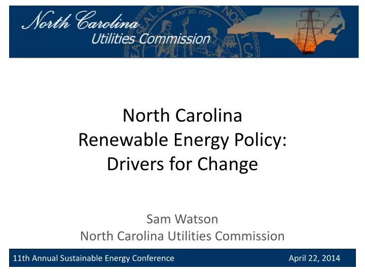 north carolina renewable energy policy drivers for change