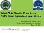 What FAAs Need to Know About 150% Direct Subsidized Loan Limits - slide 1