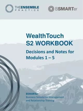 WealthTouch S2 WORKBOOK