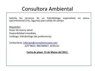 consultora ambiental