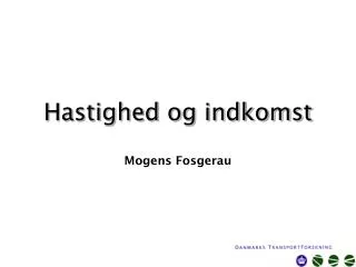 hastighed og indkomst