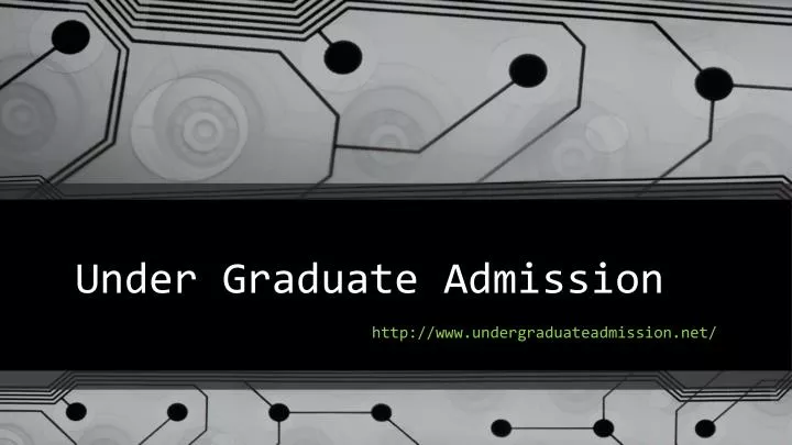 under graduate admission
