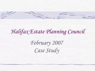 Halifax Estate Planning Council