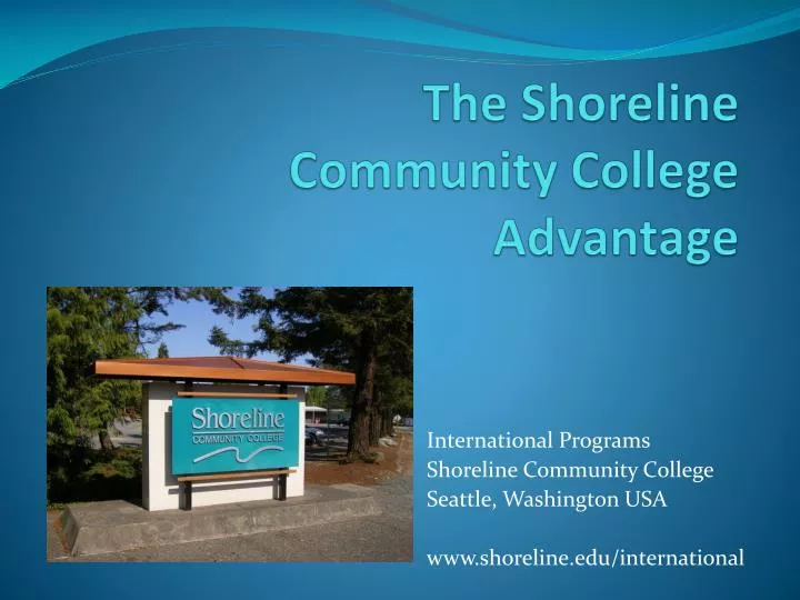 the shoreline community college advantage