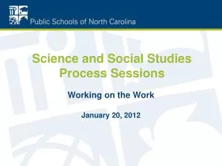 Science and Social Studies Process Sessions