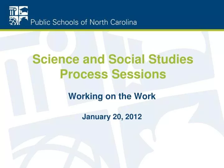 science and social studies process sessions