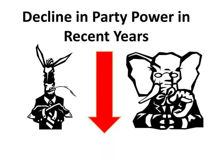 decline in party power in recent years