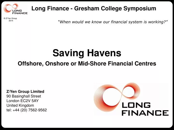 long finance gresham college symposium