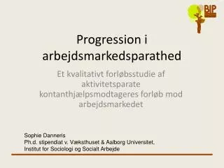 progression i arbejdsmarkedsparathed