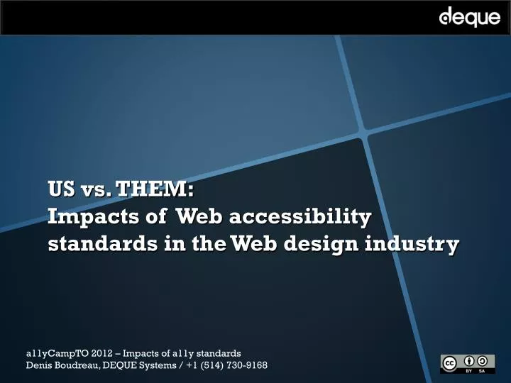 us vs them impacts of web accessibility standards in the web design industry