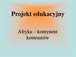 projekt edukacyjny