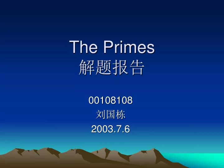 the primes