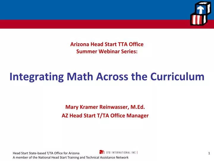 arizona head start tta office summer webinar series integrating math across the curriculum