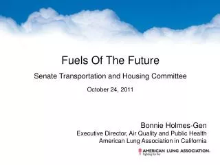 Bonnie Holmes-Gen Executive Director, Air Quality and Public Health