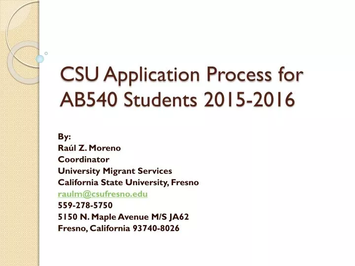 csu application process for ab540 students 2015 2016