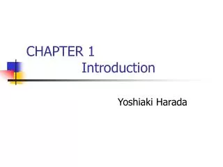 CHAPTER 1 Introduction