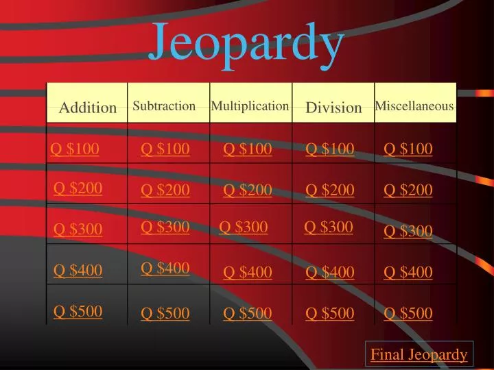 jeopardy