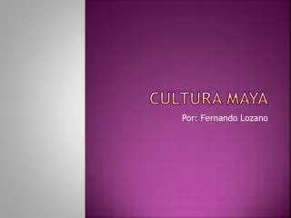 cultura maya