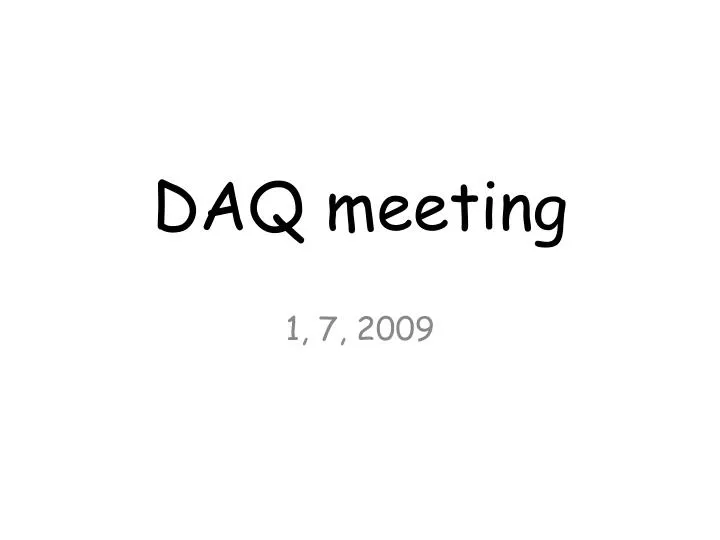 daq meeting