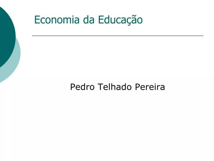 economia da educa o