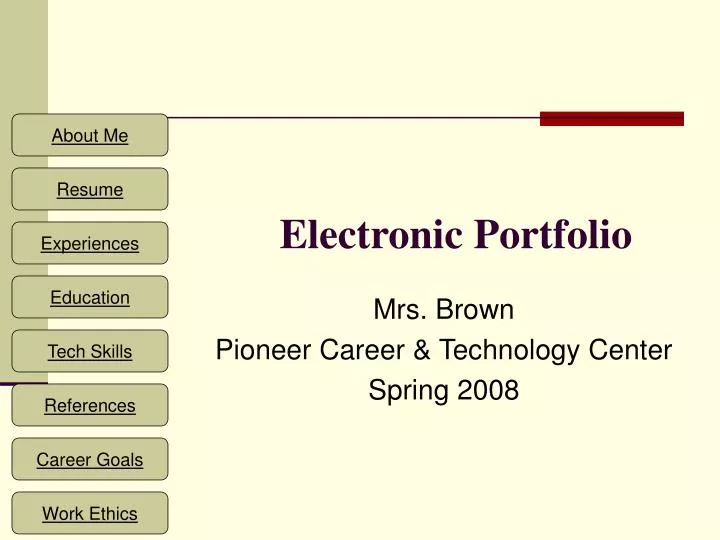 electronic portfolio