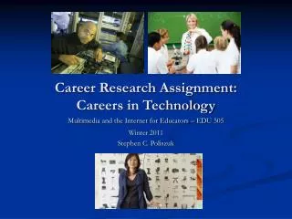 Career Research Assignment: Careers in Technology