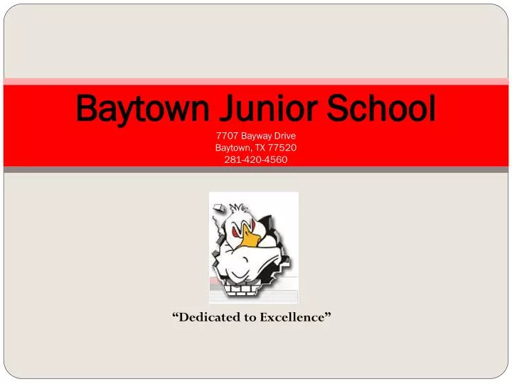 baytown junior school 7707 bayway drive baytown tx 77520 281 420 4560