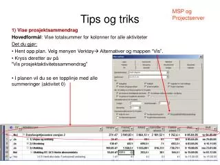 tips og triks