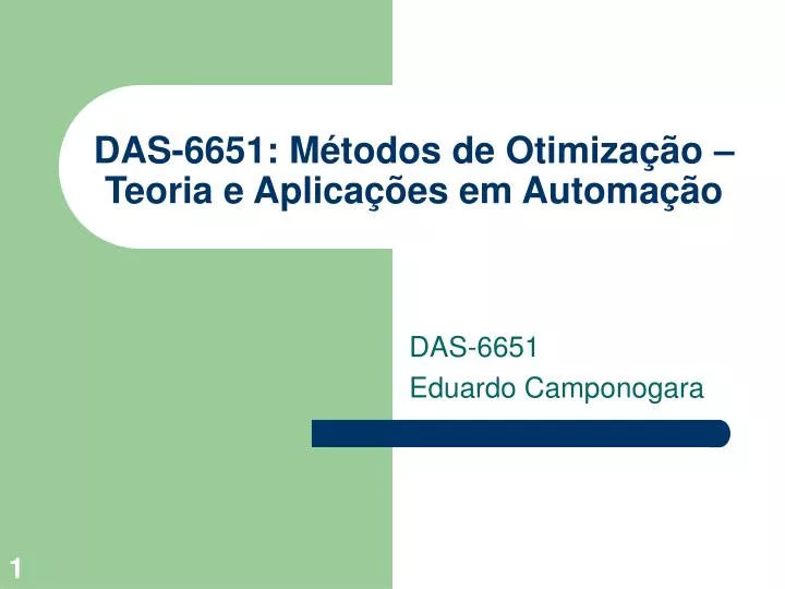 das 6651 m todos de otimiza o teoria e aplica es em automa o