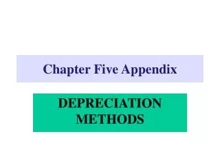 Chapter Five Appendix