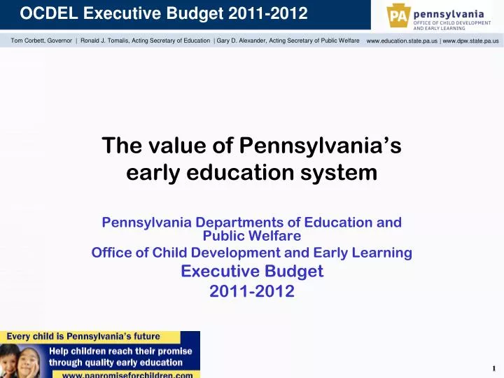 the value of pennsylvania s early education system