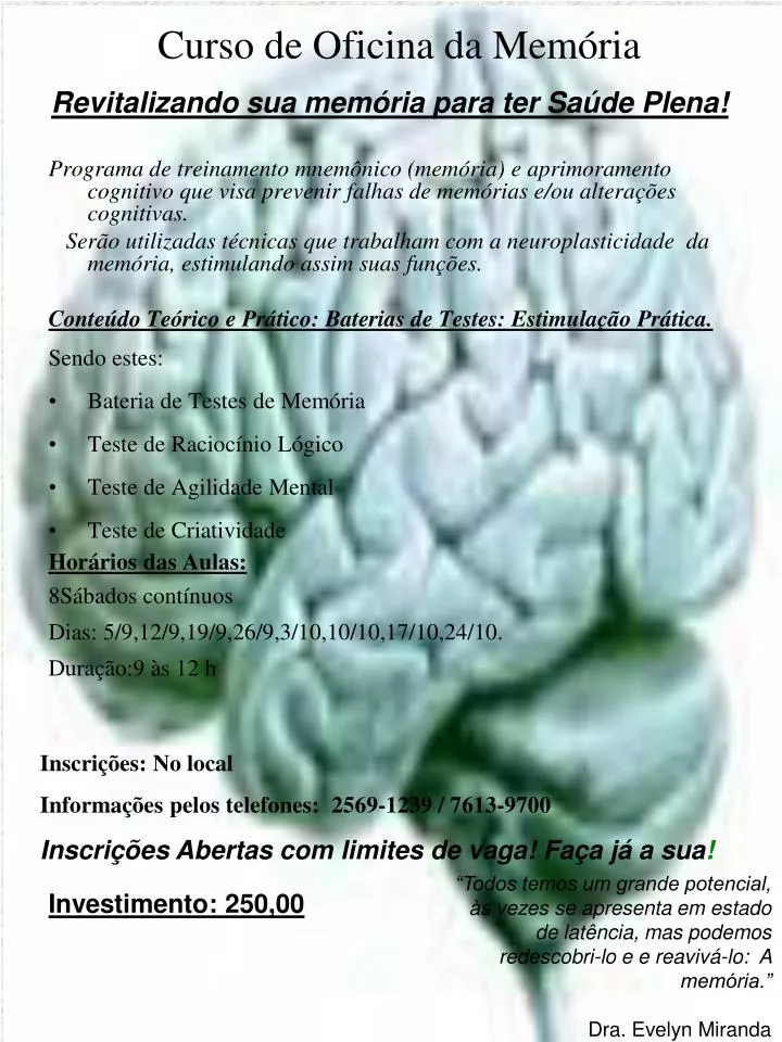 curso de oficina da mem ria