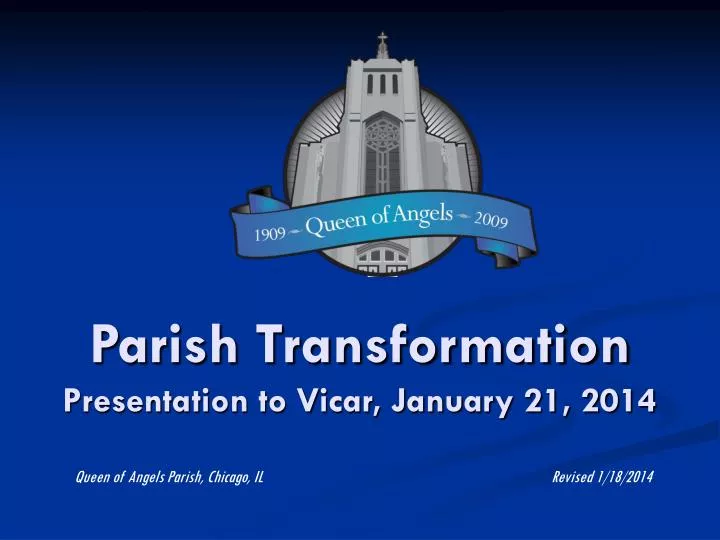 parish transformation presentation to vicar january 21 2014