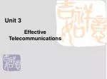 Effective Telecommunications - slide 1