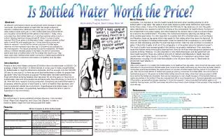 Is Bottled Water Worth the Price?
