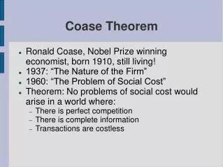 Coase Theorem