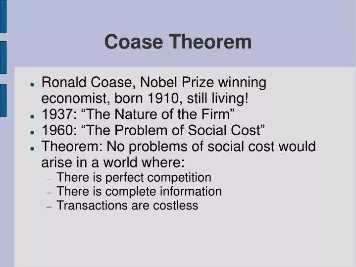 coase theorem