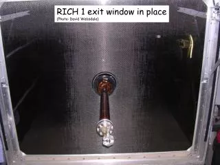 RICH 1 exit window in place (Photo: David Websdale)
