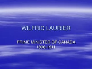WILFRID LAURIER