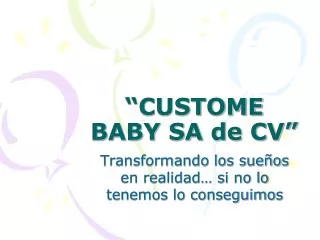 custome baby sa de cv