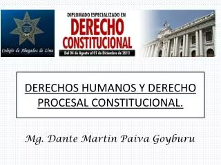 PPT - El Derecho Internacional De Los Derechos Humanos Y El Derecho ...