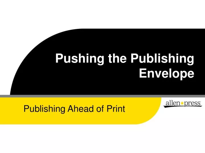 pushing the publishing envelope
