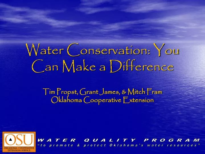 water conservation you can make a difference