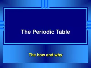 the periodic table