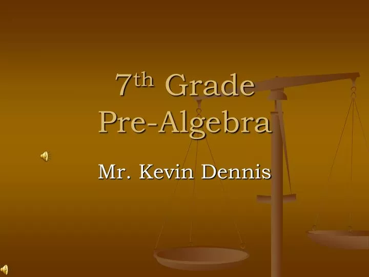 7 th grade pre algebra