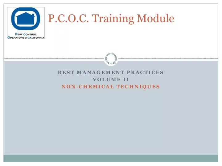 p c o c training module
