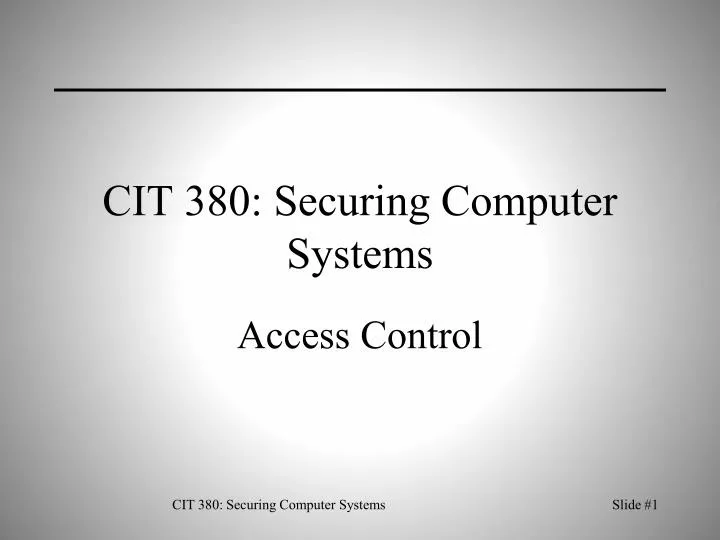 cit 380 securing computer systems