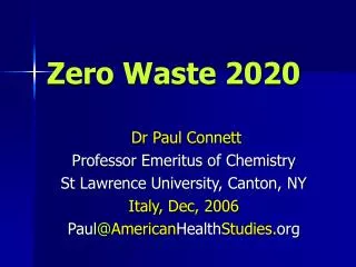 Zero Waste 2020